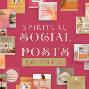 Boho Instagram Post Template |Spiritual Instagram Post | Spiritual Coach | Mystical Canva | Energy Healing | Tarot Posts | Witchy Instagram