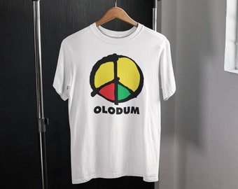 Camiseta de algodón blanca Olodum con estampado de dibujos animados de Michael Jackson