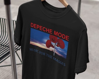 Nouveau t-shirt noir Depeche Mode Musique pour les masses