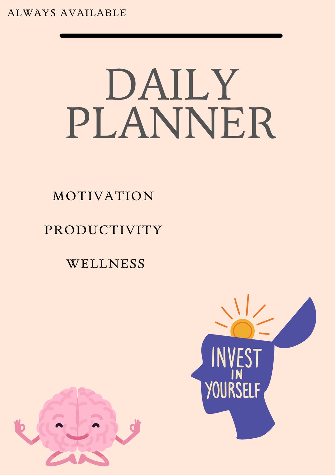 Digital Daily Planner, Focusing on Implementing Healthy Habits, Boost ...