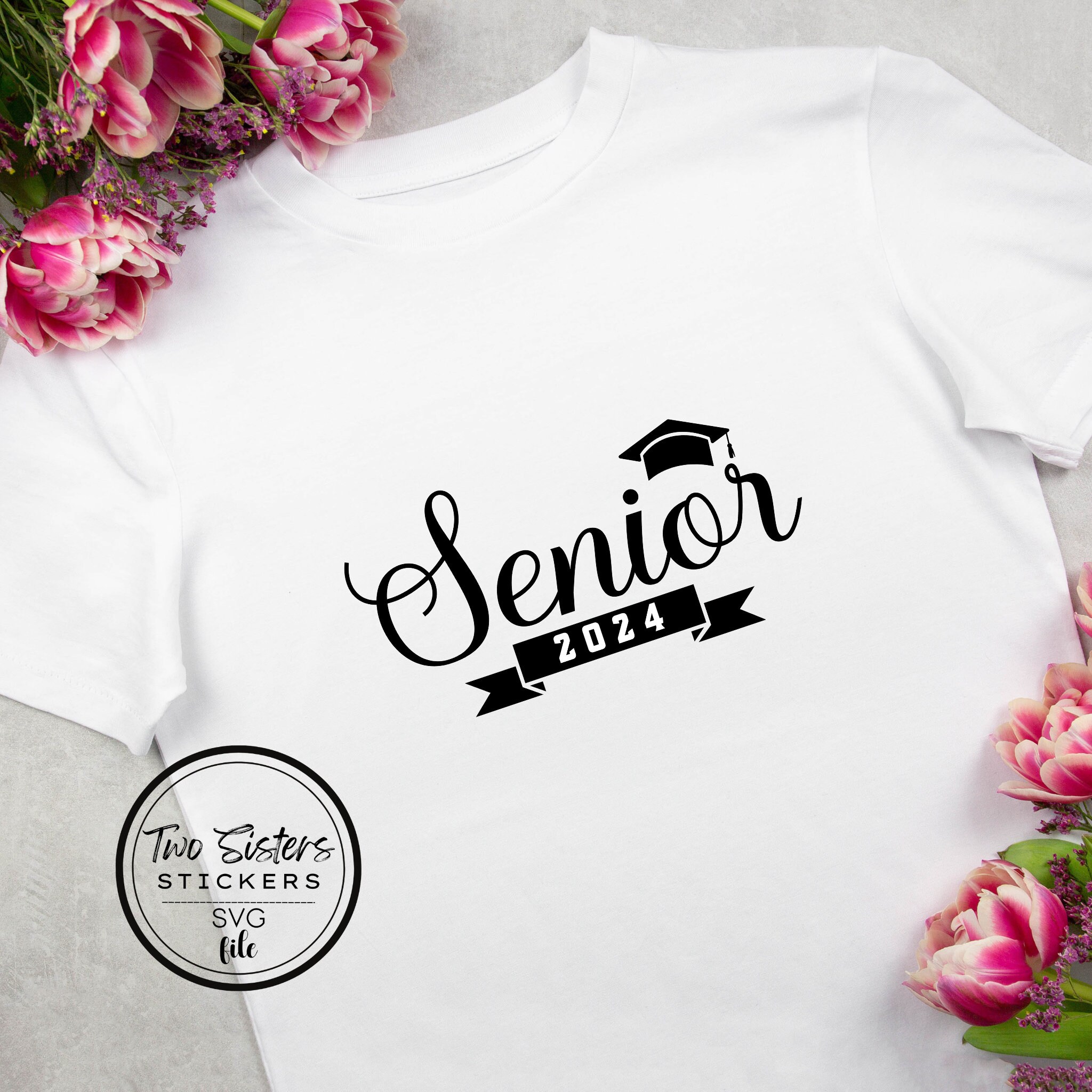 Senior 2024 Grad Cap SVG & PNG Files High School Graduation Shirt ...