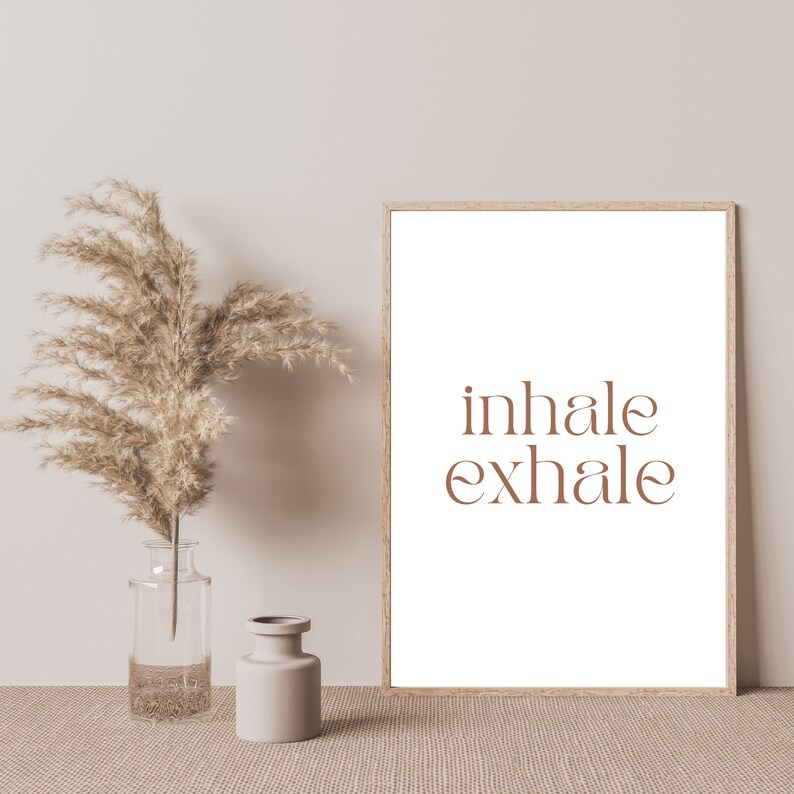 Meditation Poster Set of 2, Inhale Exhale Wall Art, Third Eye ...