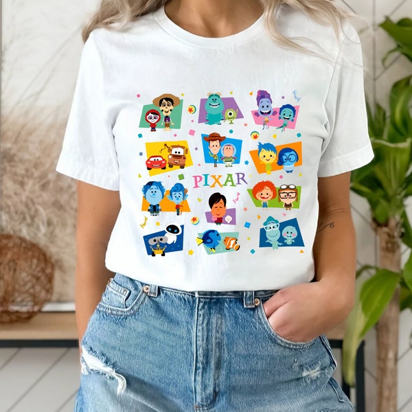 Disney Pixar Magical Shirt, Disney Pixar Movie Shirt, Retro Disney Pixar Characters Shirt, Disney Up Shirt 2024, Disney Family Sweatshirt