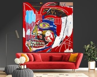 In this case Contemporary Graffiti Print Art Canvas Modern Decor Print Extra Large  Ready to Hang Trendy Urban Painting Housewarming gift