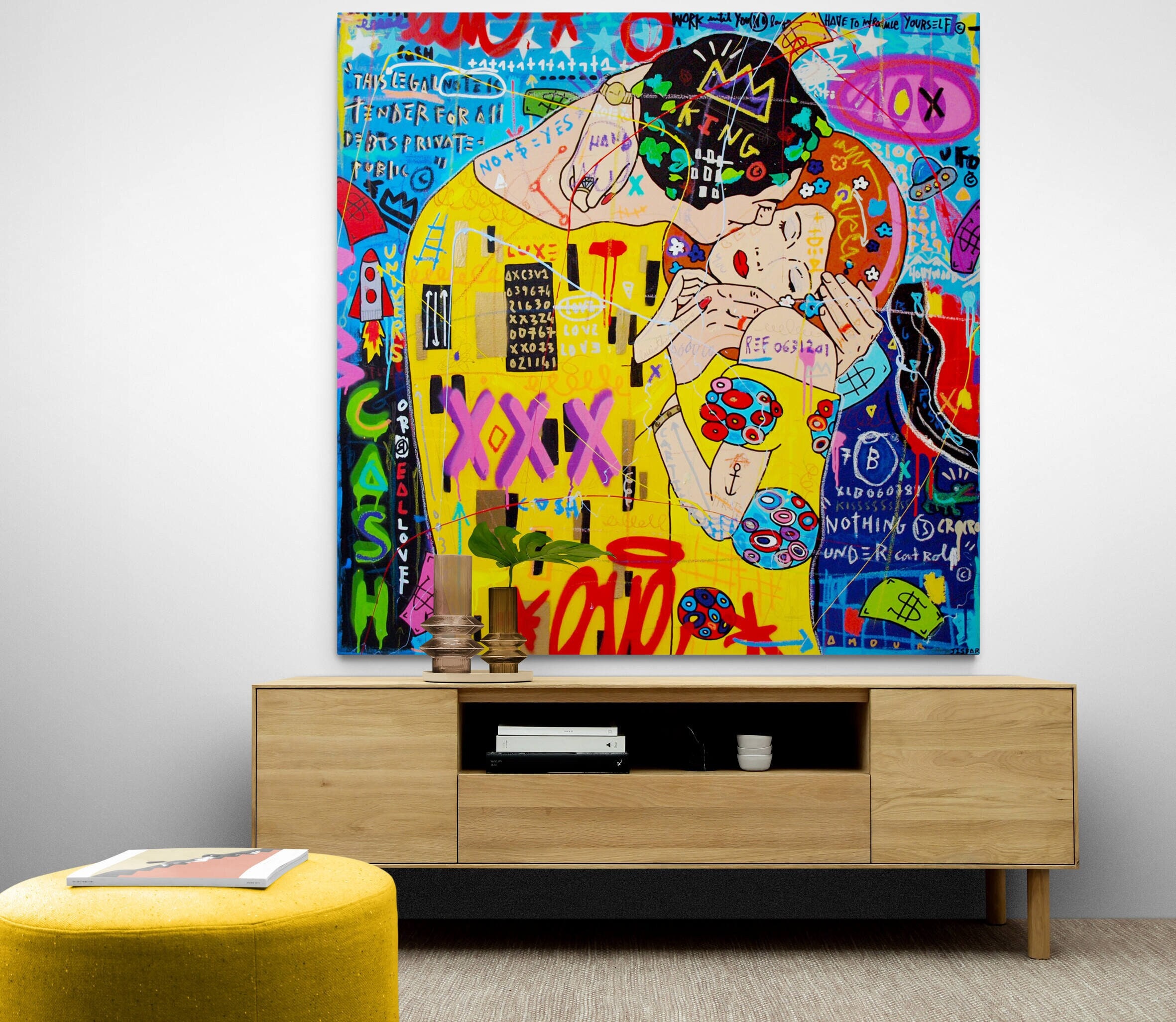 キャンバス接吻 クリムト接吻 クリムト 壁画 デザイン Gustav Klimt