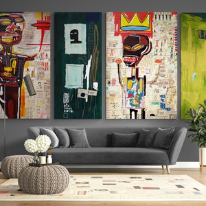 Grillo FULL SET Graffiti Mural Style Wall Neo Expressionism Art Urban Painting on Canvas Original Wall Painting Graffiti Living Room Decor