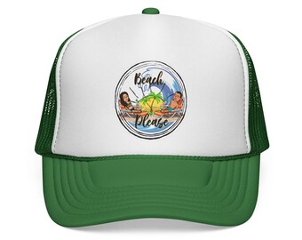 Beach Please Trucker Cap, Fun Summer Hat, Vacation Accessory, Outdoor Gear, Gift for Beach Lovers