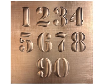 Copper house number plaque, Custom made copper signs with your numbers.