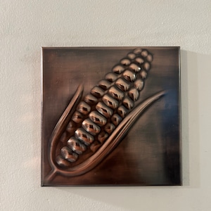 Corn Cob Copper Tile: Handmade Wall Decor Backsplash