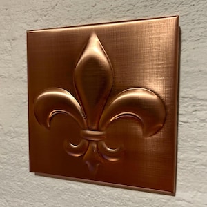 Franse lelie Fleur de Lis koperen tegel, paneel, spatwand