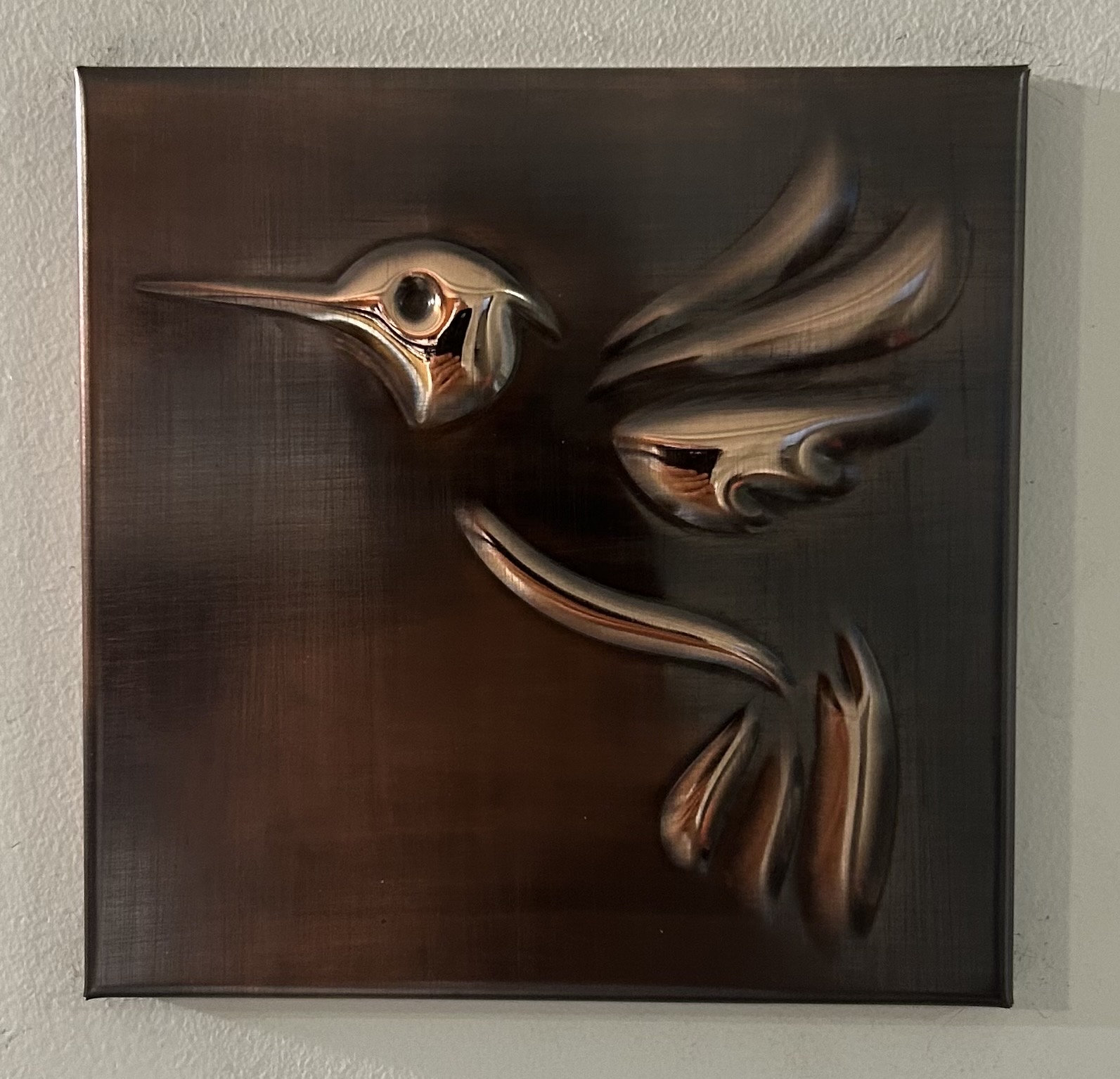 Hummingbird Copper Tile Backsplash, handmade copper wall decor