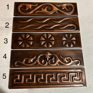 Border Copper Tiles Backsplash, Elegant handmade copper wall decor