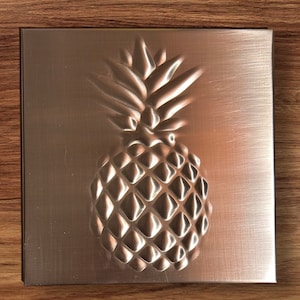 Pineapple Copper Tile Backsplash and elegant fruit wall decor