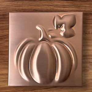 Pumkin Copper Tile Backsplash and elegant copper food wall decor