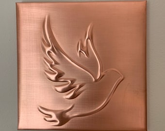 Dove Copper Tile Backsplash, bird wall decor