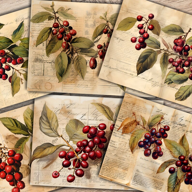 Coffee Bean Journal Pages Coffee Junk Journal Pages Digital Download