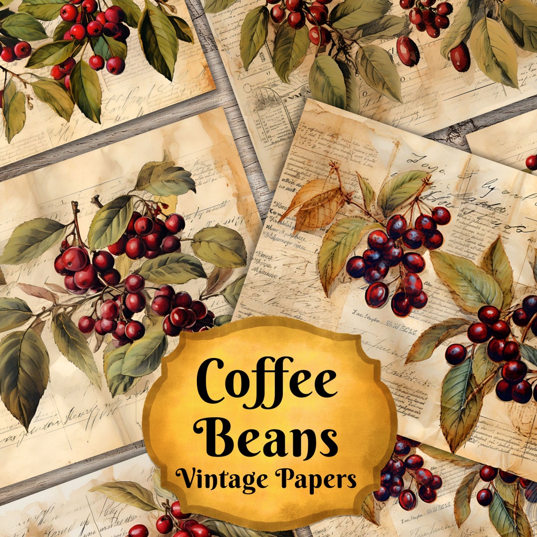 Coffee Bean Journal Pages Coffee Junk Journal Pages Digital Download ...