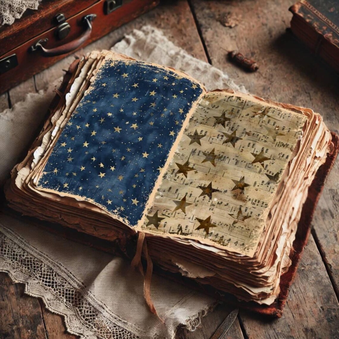 Celestial Dreamscape Junk Journal Pages – Starry Night Sky Printables ...