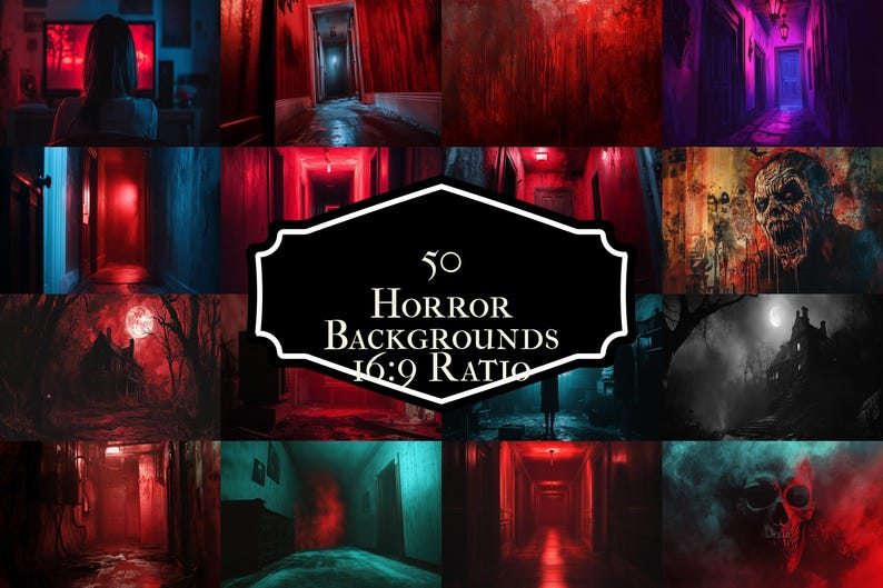 a collection of horror backgrounds and textures