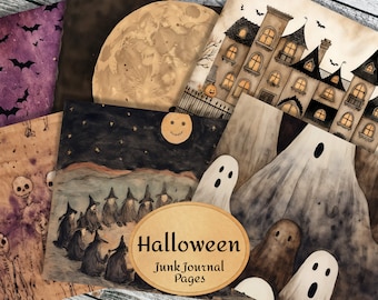 Halloween Witch Ephemera - Printable Junk Journal Pages (Digital Download)