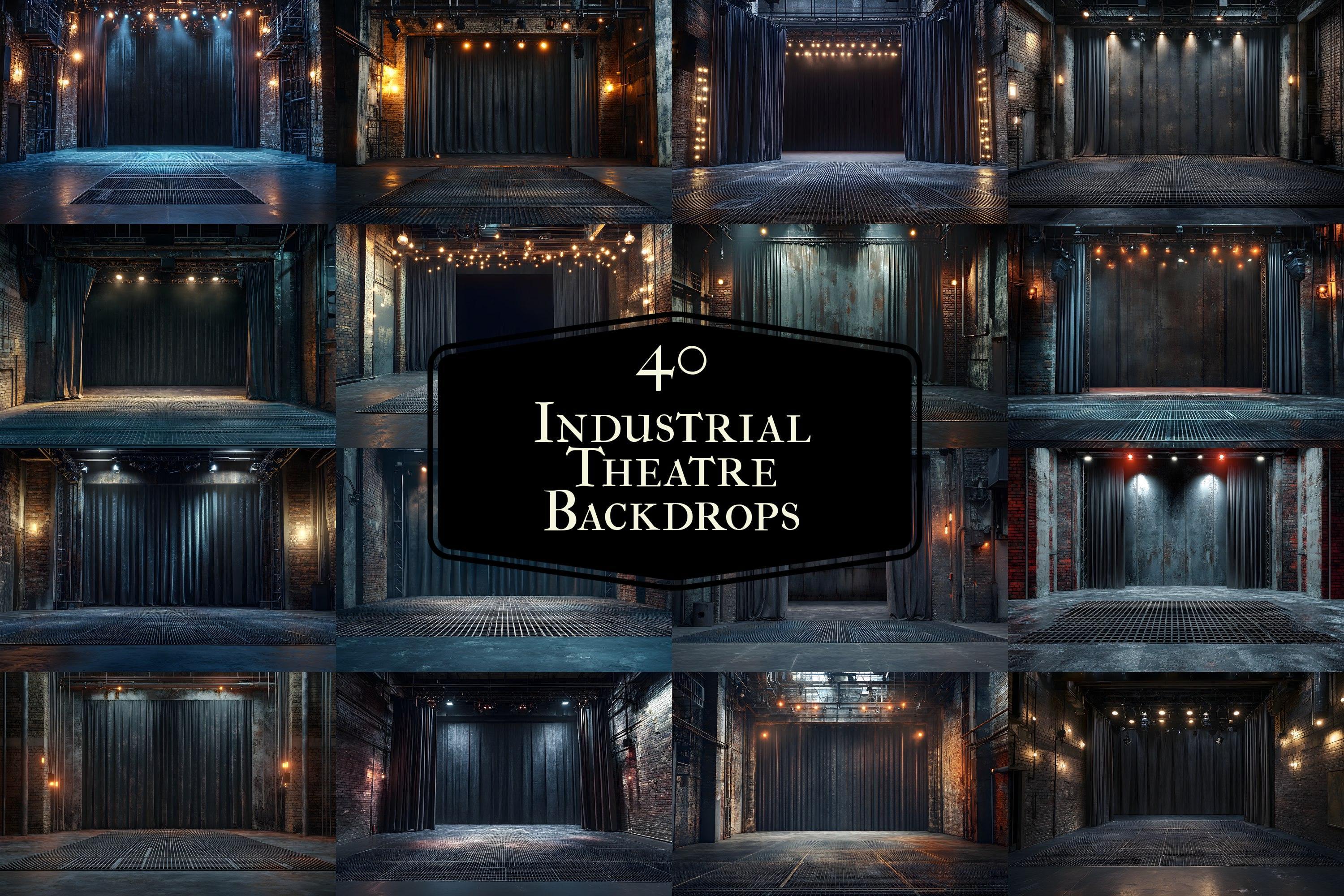 Production Backdrop 40 Industrial Theatre Backdrops, Urban Rustic Photography (pngs) - Etsy