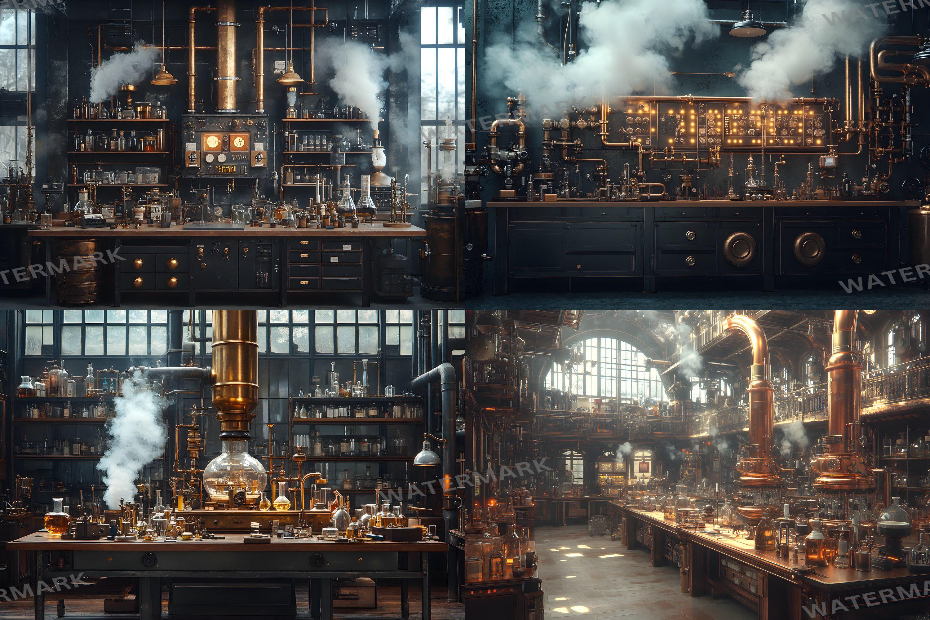 Master Lab Backdrops 40 Steampunk Lab Photography Backdrops | Digital Studio Wedding ...