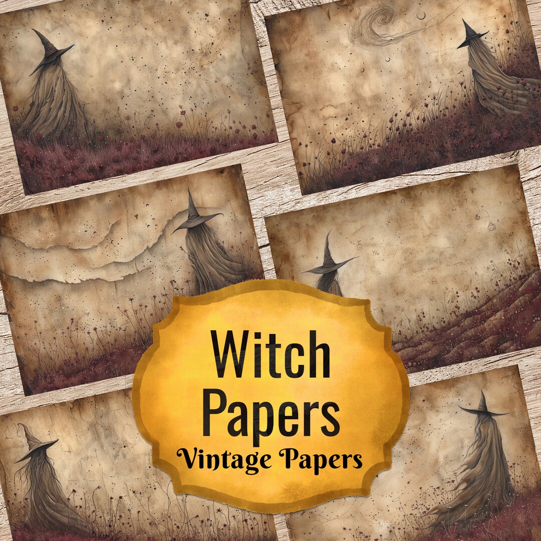 Witchcraft Junk Journal Pages Digital Download Printable Witch Ephemera ...