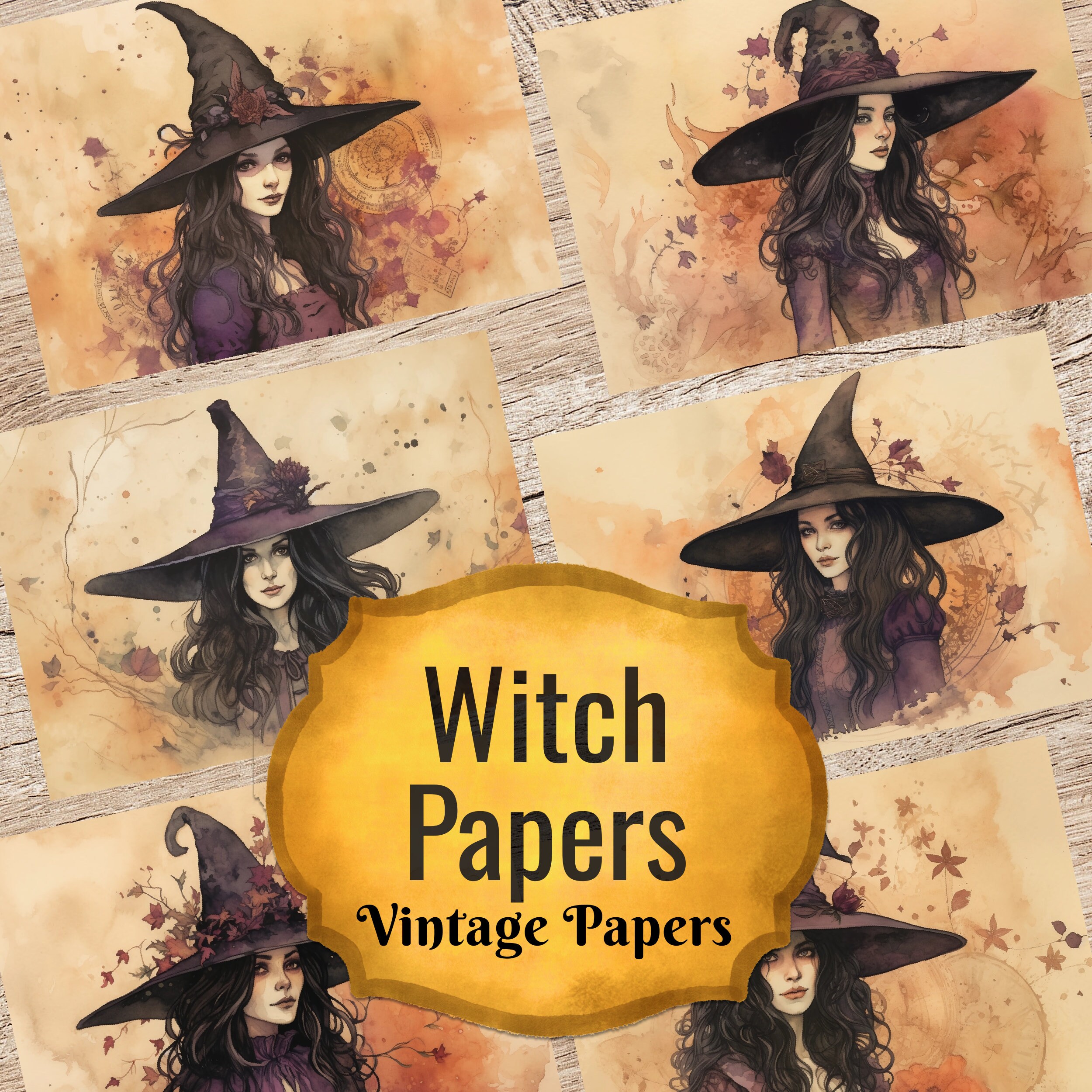 Witchcraft Junk Journal Pages Digital Download Printable Witch Ephemera ...