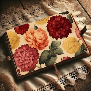 Vintage Floral Junk Journal Papers - Printable Distressed Ephemera for Collage and Mixed Media Projects