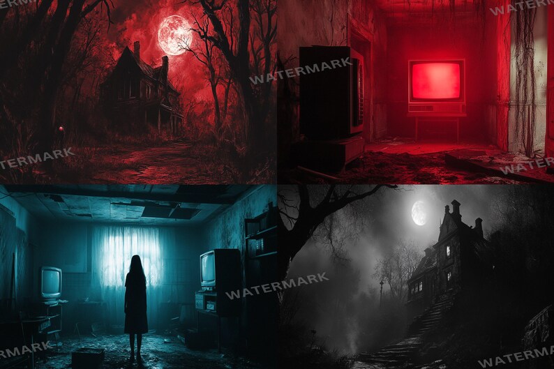 a series of three images of a person in a dark room