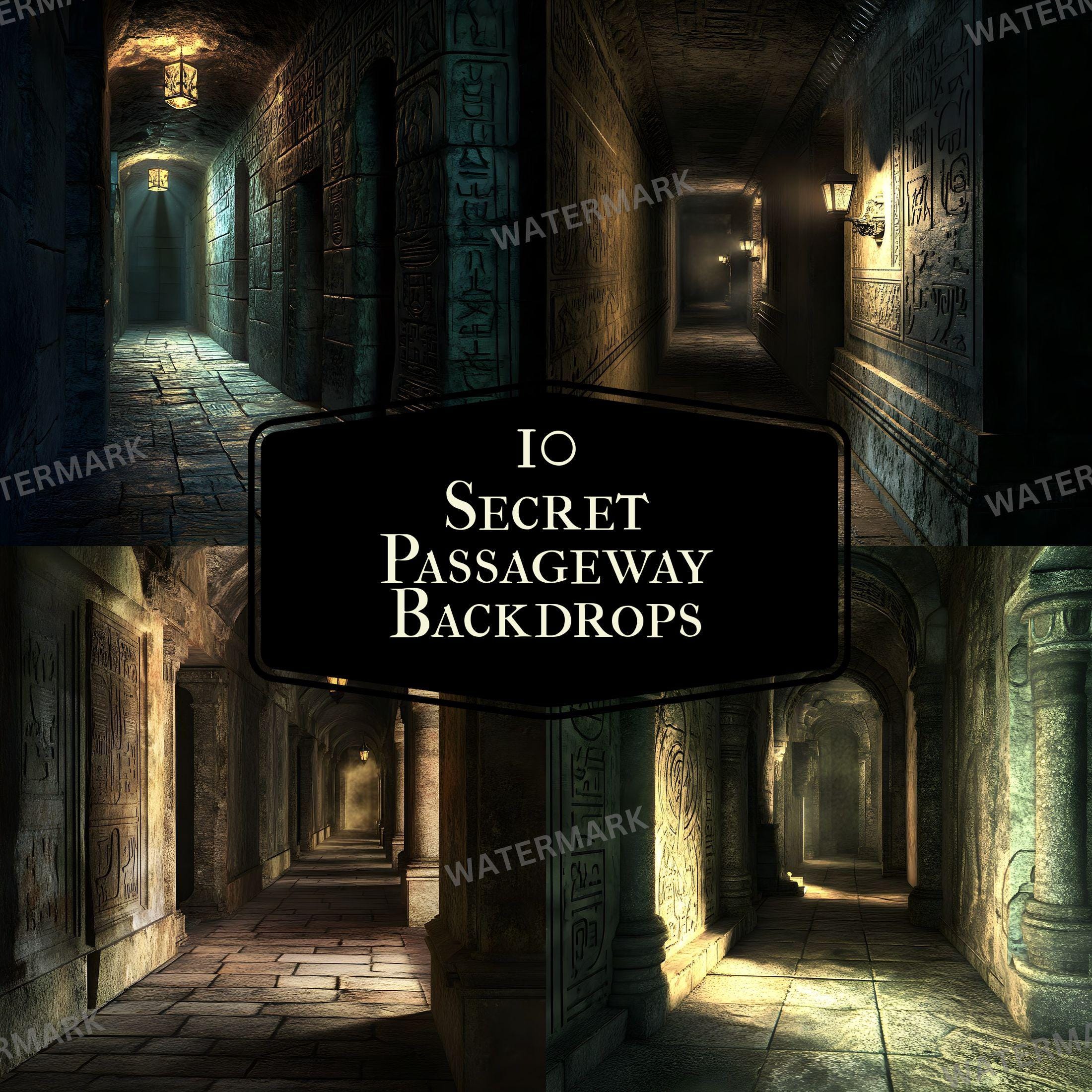 Secret Passageway Digital Photography Backdrops 1x1 Ratio 4096px for Studio  Portraits Composites