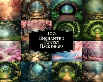 Enchanted Forest Photography Backdrops – 100 Magic Woodland JPGs