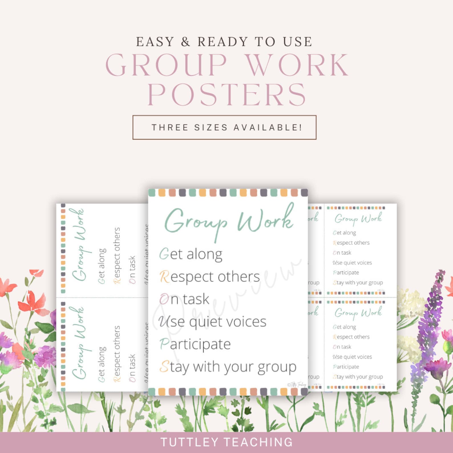 Group Work Poster | Group Work Printable | Printable| Classroom Posters ...