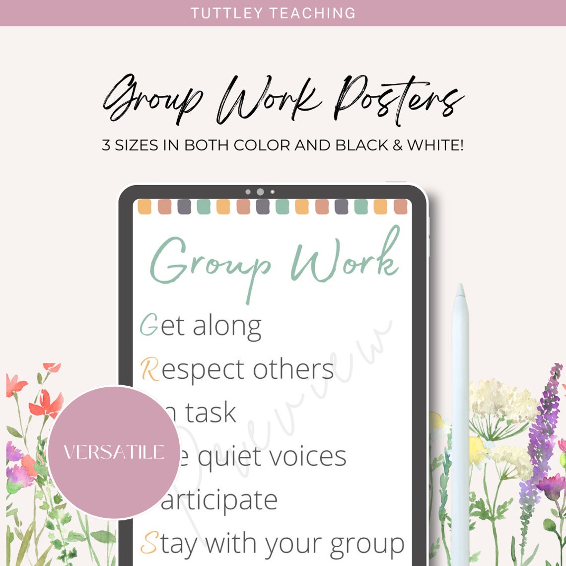 Group Work Poster Group Work Printable Printable Classroom Posters ...