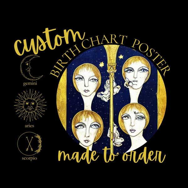 Natal Chart Print Etsy