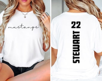 Custom Football Mom Shirt, Personalized Football Shirt, Game Day Football Hoodie, Name and Number Football Sweatshirt, Football Dad Shirts