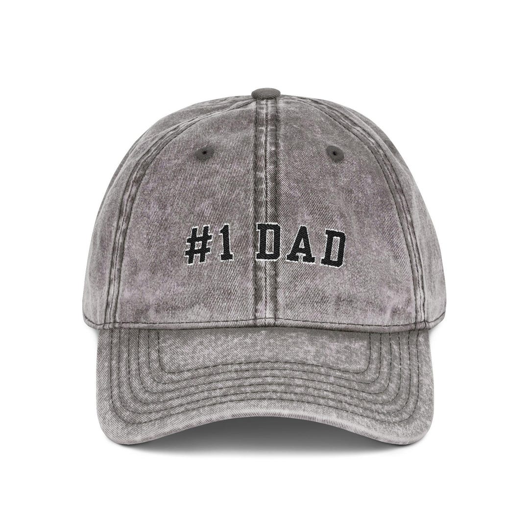 Vintage #1 Dad Cap, Distressed Dad Hat, Father's Day Gift, Casual Style ...