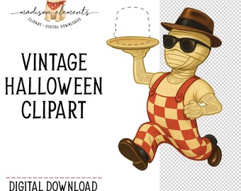 Invisible Man PNG, Retro Halloween clipart, Vintage Diner Aesthetic png, Creepy Americana png, Soda Shop vibes, Universal Monster Digital