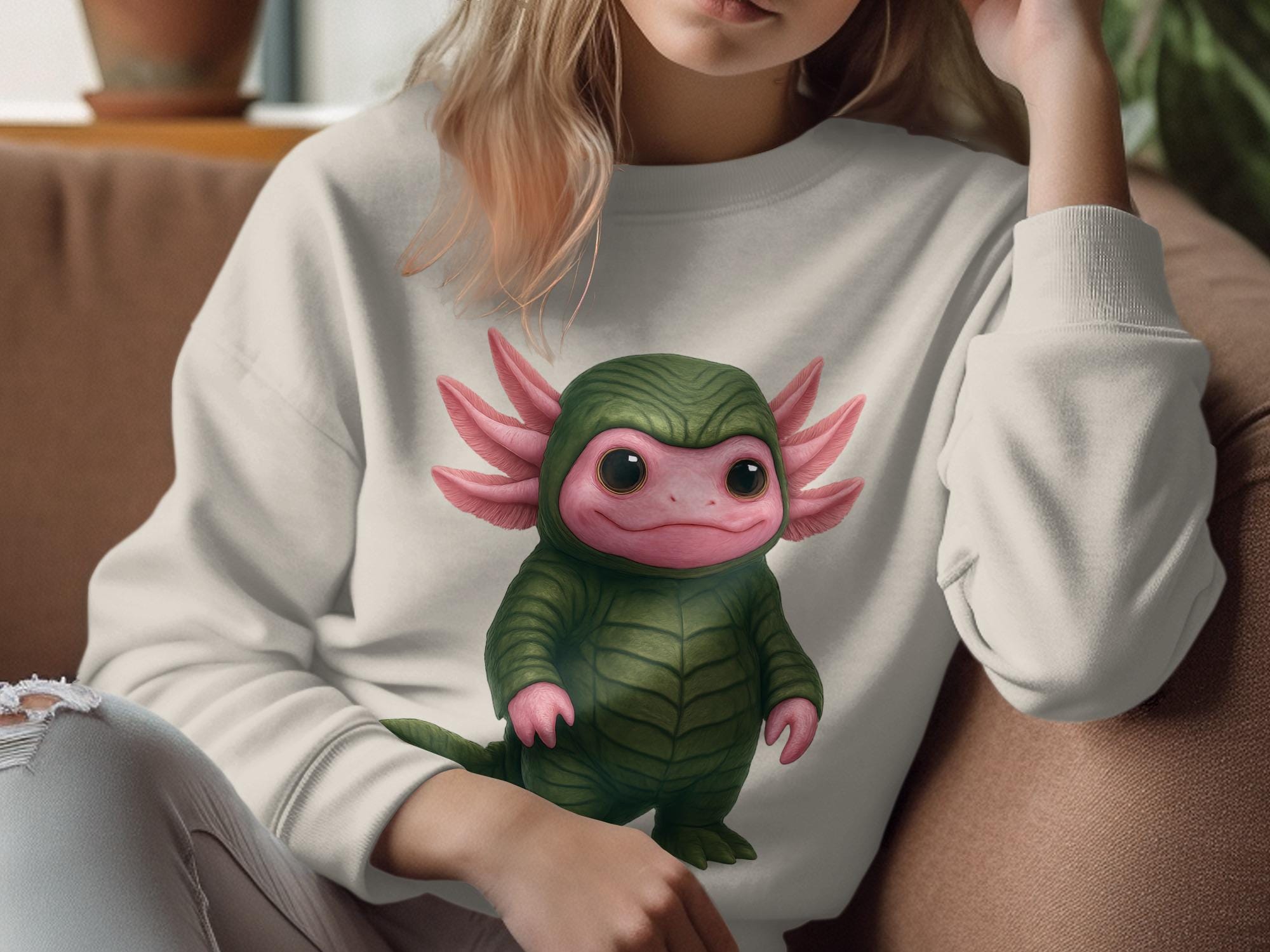 Cute Axolotl Monster PNG, Gill Man Digital Download PNG, Fantasy ...