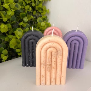 Arch Candle | Rainbow Candle | Arch Pillar Candle | Handmade Soy Candle