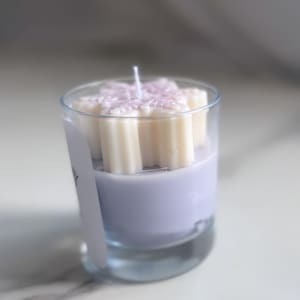 Snowflake Candle | Christmas Candle | Handmade Vegan Candle | Soy Wax Candle