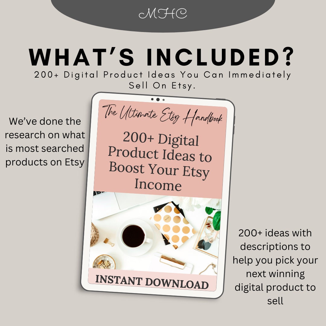 Digital Product Ideas for Etsy Sellers | 200+ Digital Goods Guide ...