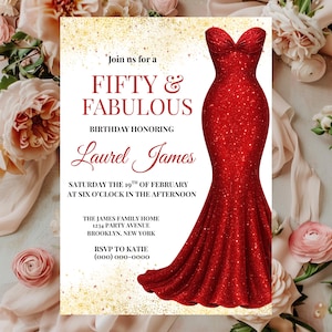 Red Dinner Dress - Etsy