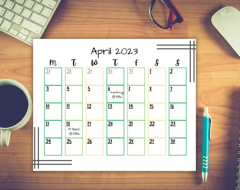 buy-2023-minimalist-printable-calendar-monthly-seasonal-colors