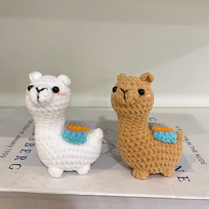 Handmade Alpaca Llama Crochet, Mini Llama Crochet Plush Toy, Amigurumi Llama Stuffed Toy, Crochet Cute Baby Llama, Backpack Accessories