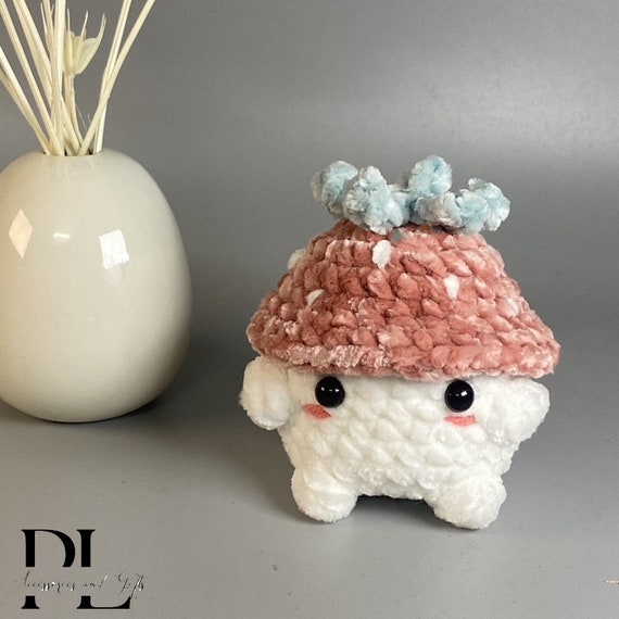 Medium Chonky Mushie/ Emotional Support Mushroom/ Chonky Mushroom/ Mushroom  Amigurumi/ Cottagecore Crochet/ Fungi Crochet/ Mushroom Plush 