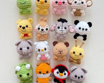 Cute Animal Crochet Keychains, Animal Amigurumi Toy, Animal Plushie, Stuffed Animal Keyring, Ideal Gift For Animal Lovers