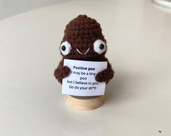 Mini Peluche Caca Positif – Jouet Comique Et Réconfortant – 6,5x9 Cm – Cadeau Humour Pour Amis, Collègues, Anniversaire