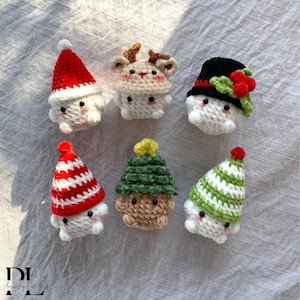 Crochet Themed Christmas Mushroom Chunky, Amigurumi Christmas Mini ...