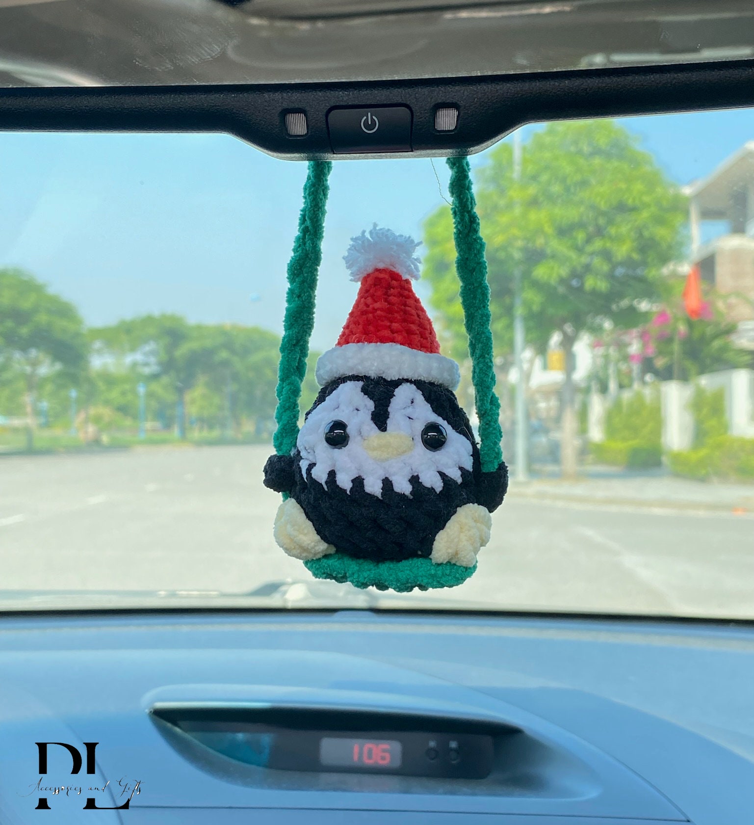 Car Mirror Hanging Accessories- Fluffy Penguin/Avocado & Daisy